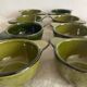 Kaki ceramic ear bowls from the 1970s