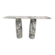 Viola Veined Violet Marble Mario Console Table by My Habitat Design