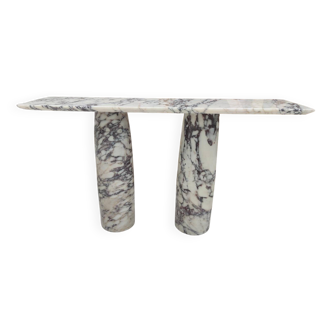 Viola Veined Violet Marble Mario Console Table by My Habitat Design