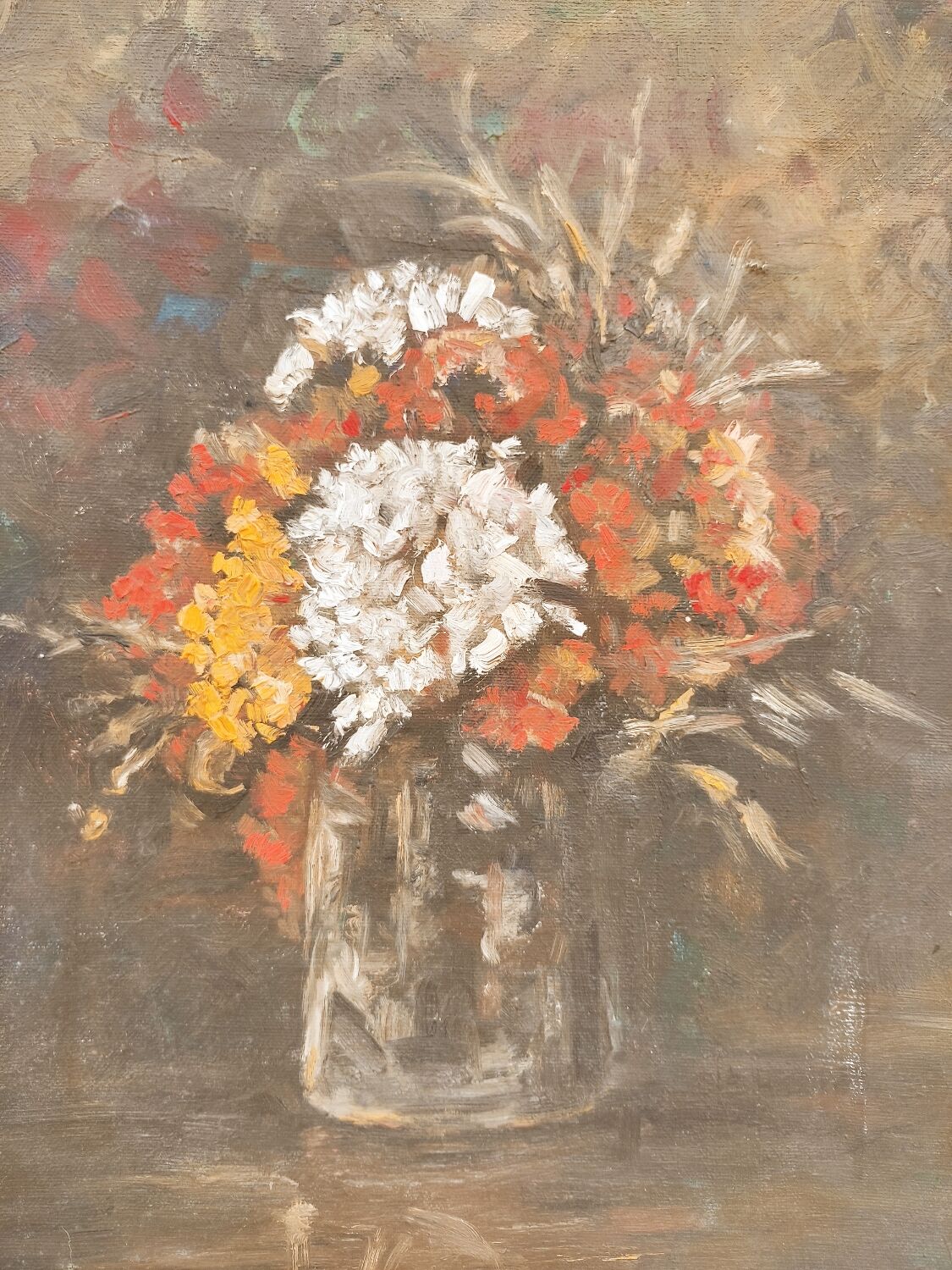 Acrylic on canvas, bouquet