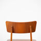 Série de 4 chaises scandinaves à dossier courbé 1960