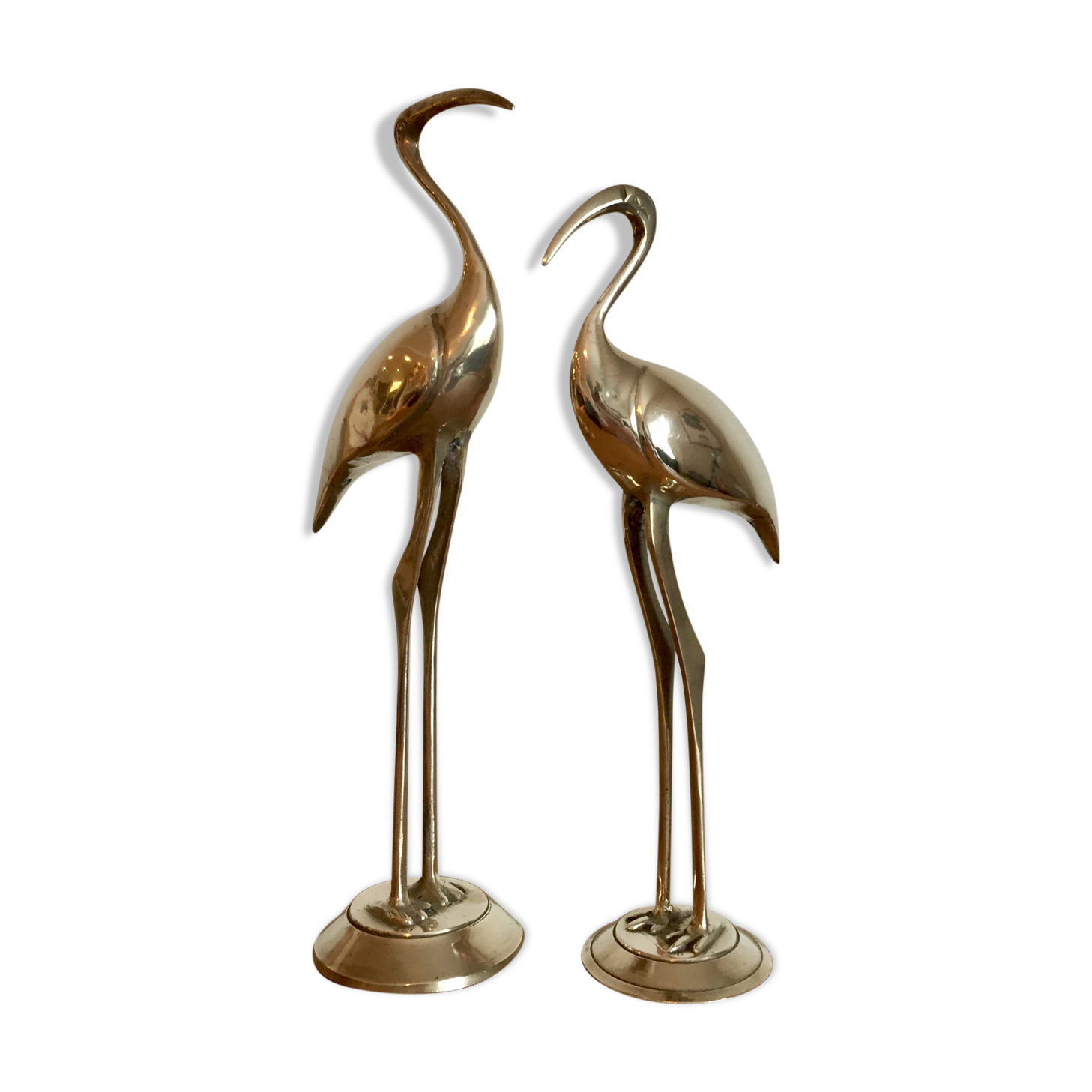 Couple of vintage brass birds 70's