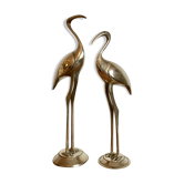 Couple of vintage brass birds 70's
