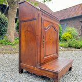 Oratory Furniture, Pray to God In Walnut And Marquetry Louis XIV Period XVIII Eme Century