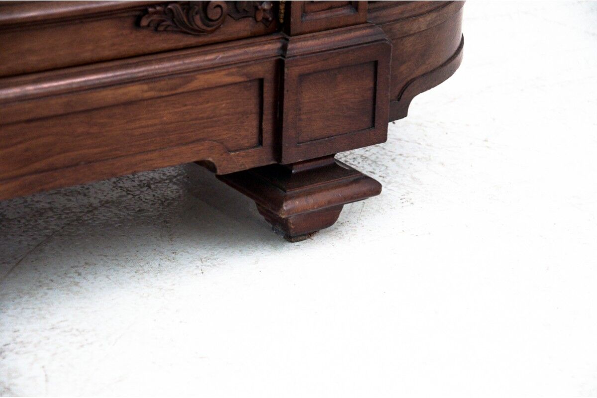 Buffet en verre avec dessus en marbre, France, 1880