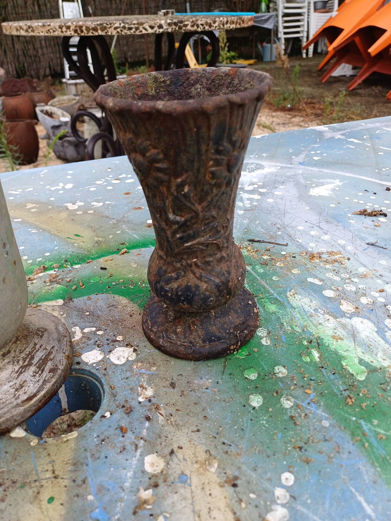 Lot of 6 Cast Iron Vases from 1900 from Charleville-Mézières