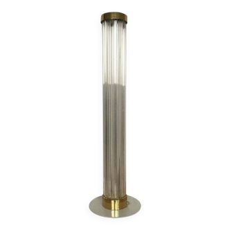 Lampe de sol en verre et laiton très rare des années 1960 Kamenicky Senov/Preciosa.