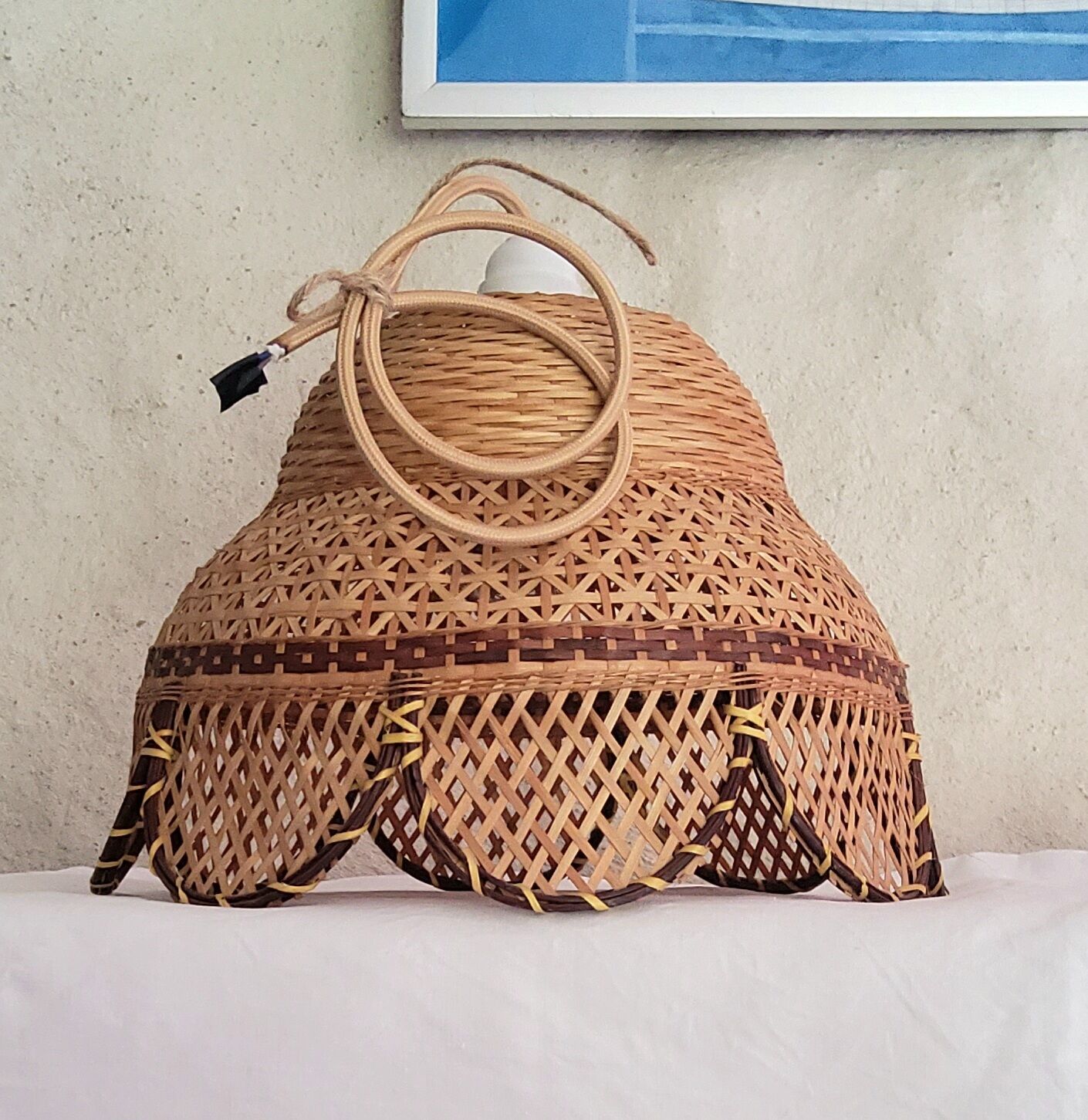 Canned rattan suspension