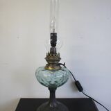 Lampe à huile transformée en lampe de chevet