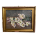 Aquarelle fleurs d'hellébores encadrée G. Mocquart