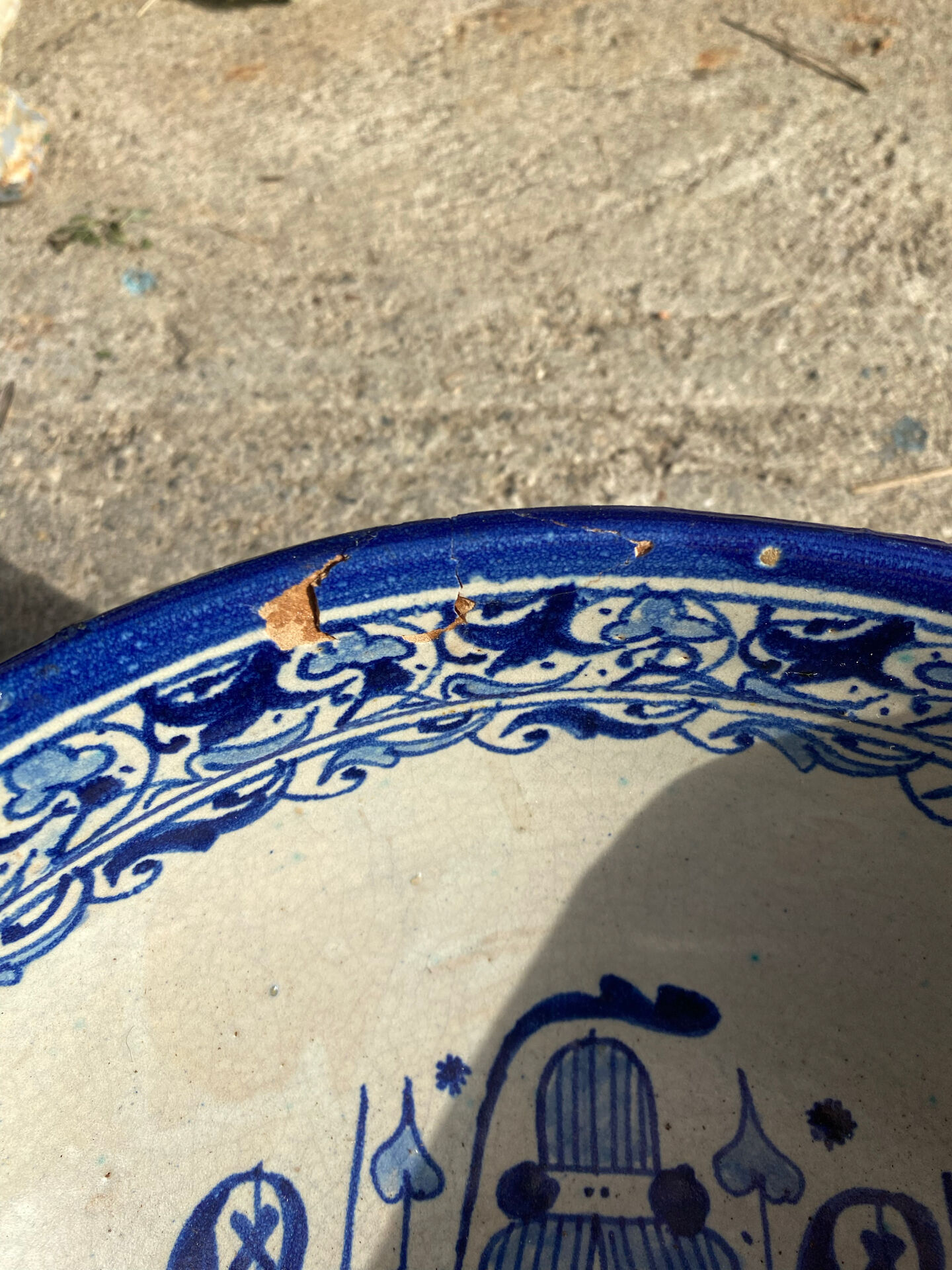 Ancien grand plat tarbouche marocain XIXeme