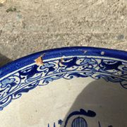 Ancient large Moroccan tarbouche dish from the 19th century.