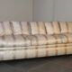 Sofa and armchair in colonial style with saber legs in resin, Italy, 1970s.