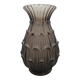 Large Art Deco vase in smoked frosted glass