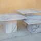 Series of 3 vintage marble coffee tables