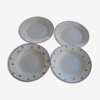 Assiettes ancienne porcelaine moulin des loups archies