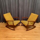 Pair of rocking chairs, designed by Georg Jensen, Kubus Møbler, Denmark, 1950s