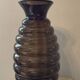 Large vintage smoked glass vase
