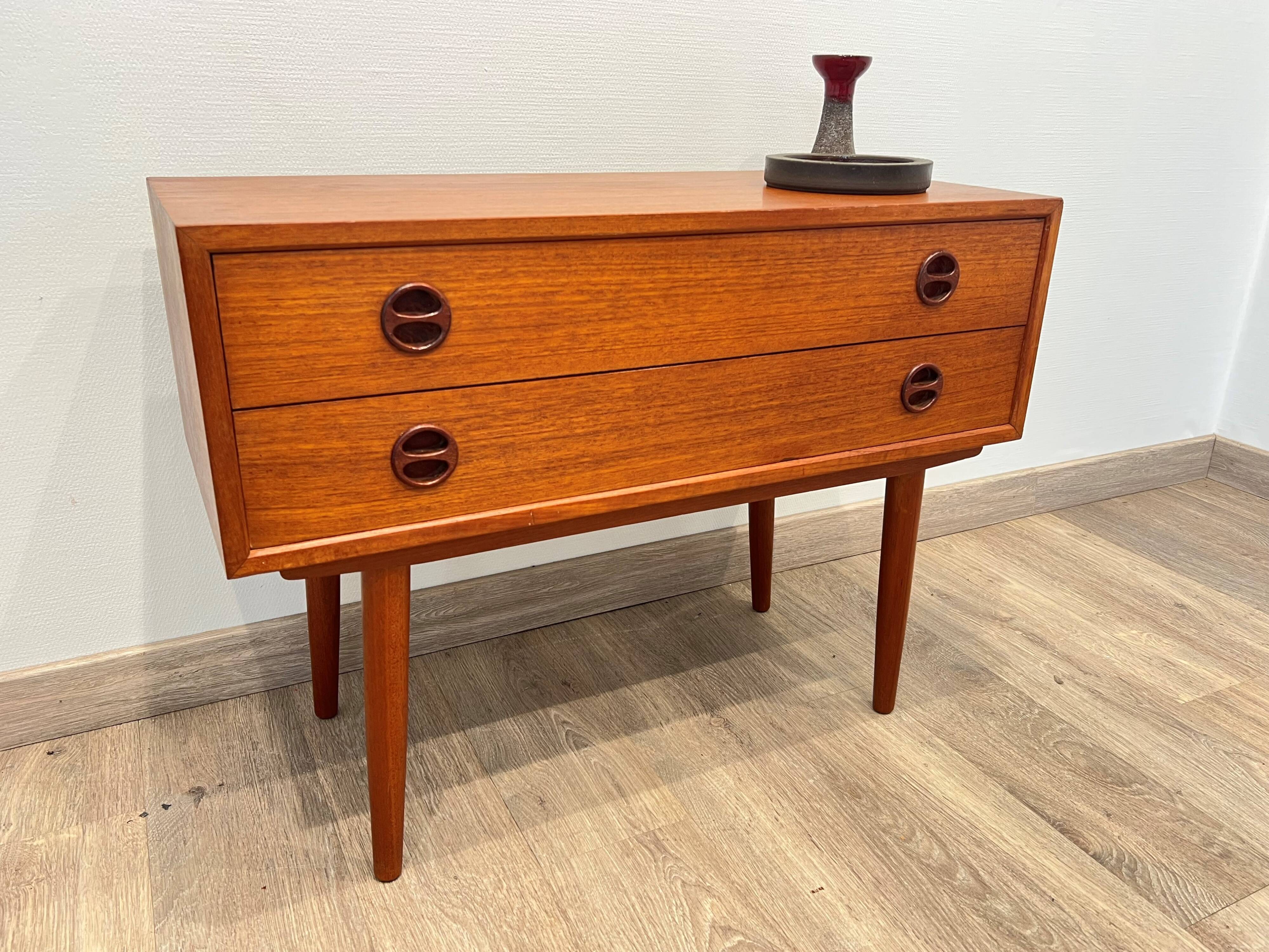 Scandinavian teak commode Denmark 1960s