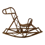Rattan rocking horse