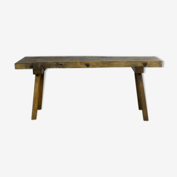 Solid oak farm table, raw art 1930s