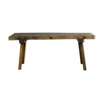 Table de ferme en chêne massif art brut années 1930