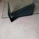 Black metal and glass coffee table