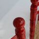 Ensemble de chaises rouges en jonc italien
