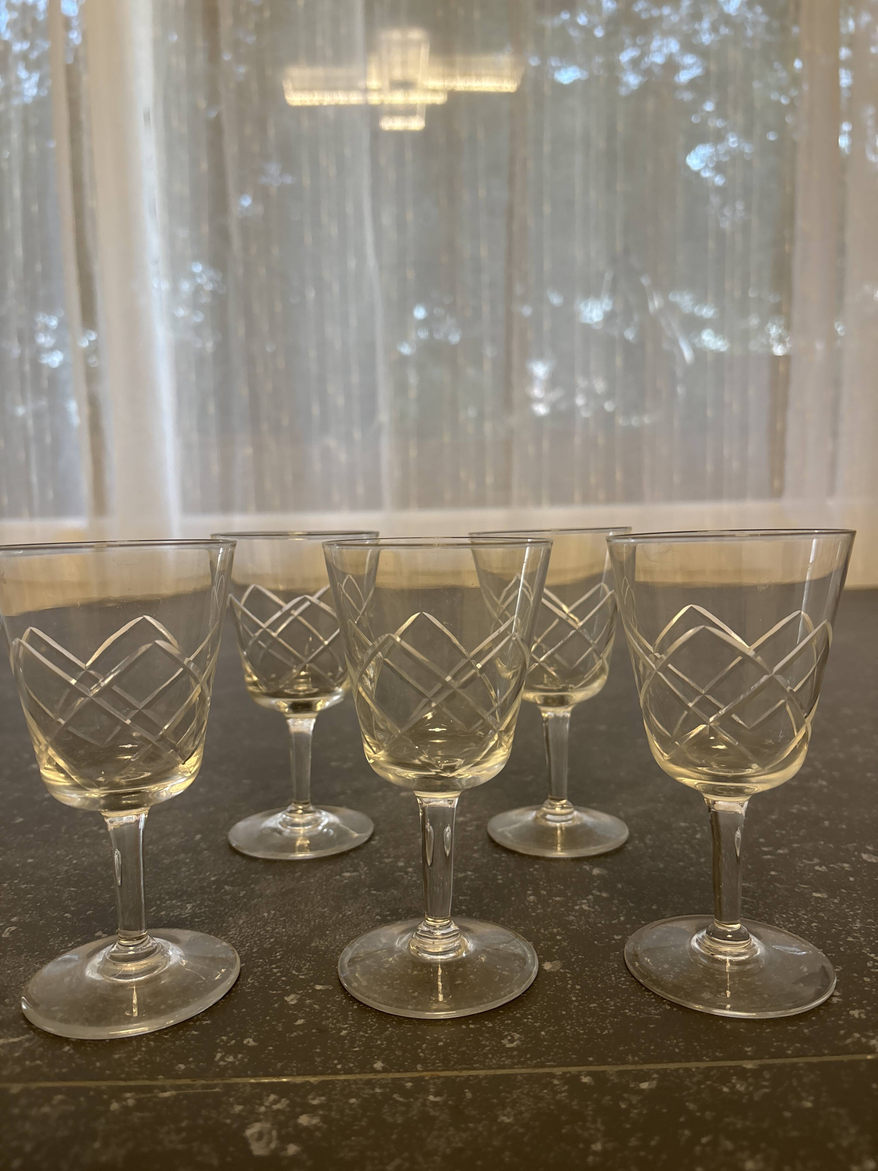 Crystal wine glass