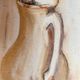 Signed still life painting in Provence "alcove with the jug"