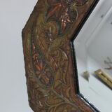 Bevelled handmade mirror in old repulsed copper - 54x45cm