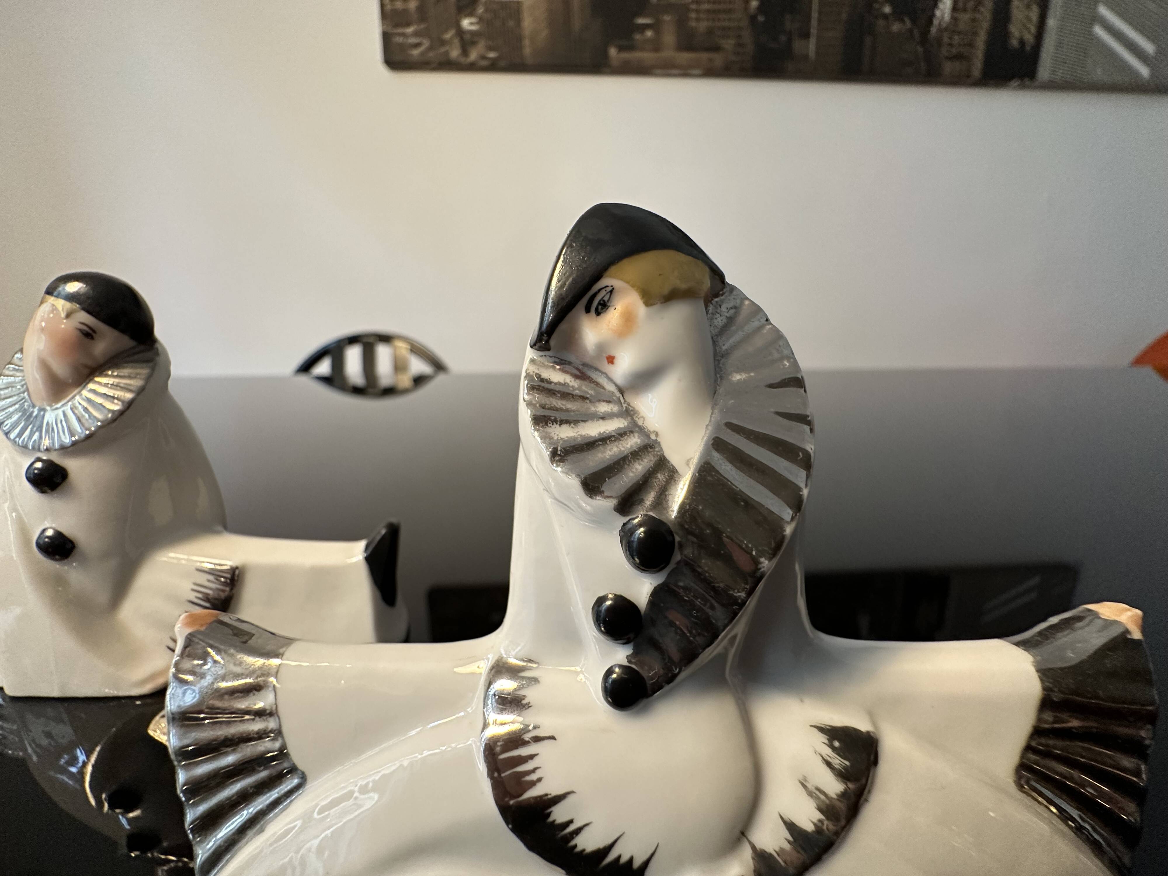 Knife holders (set of 10), Pierrot & Colombine