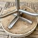 Stool tripod swivel workshop height adjustable skai & chrome vintage 60s