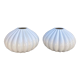 Pair of 2 polylobed round vases