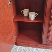 Rattan and wood sideboard from the 1970s.