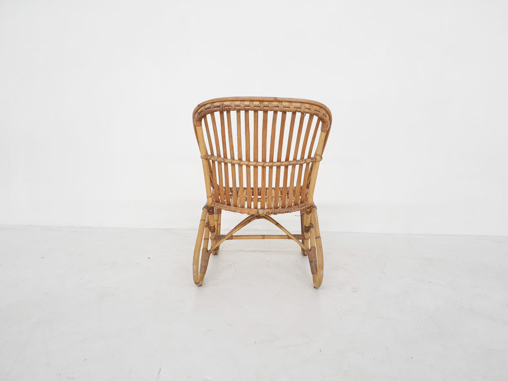 Mid-century bamboo lounge chair by Rohe Noordwolde, The Netherlands 1950's