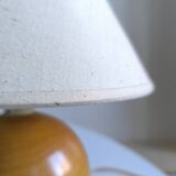 Solid walnut ball table lamp 1970