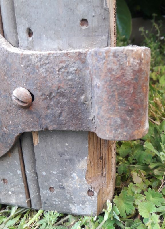 Wooden barn cellar or outbuilding door
