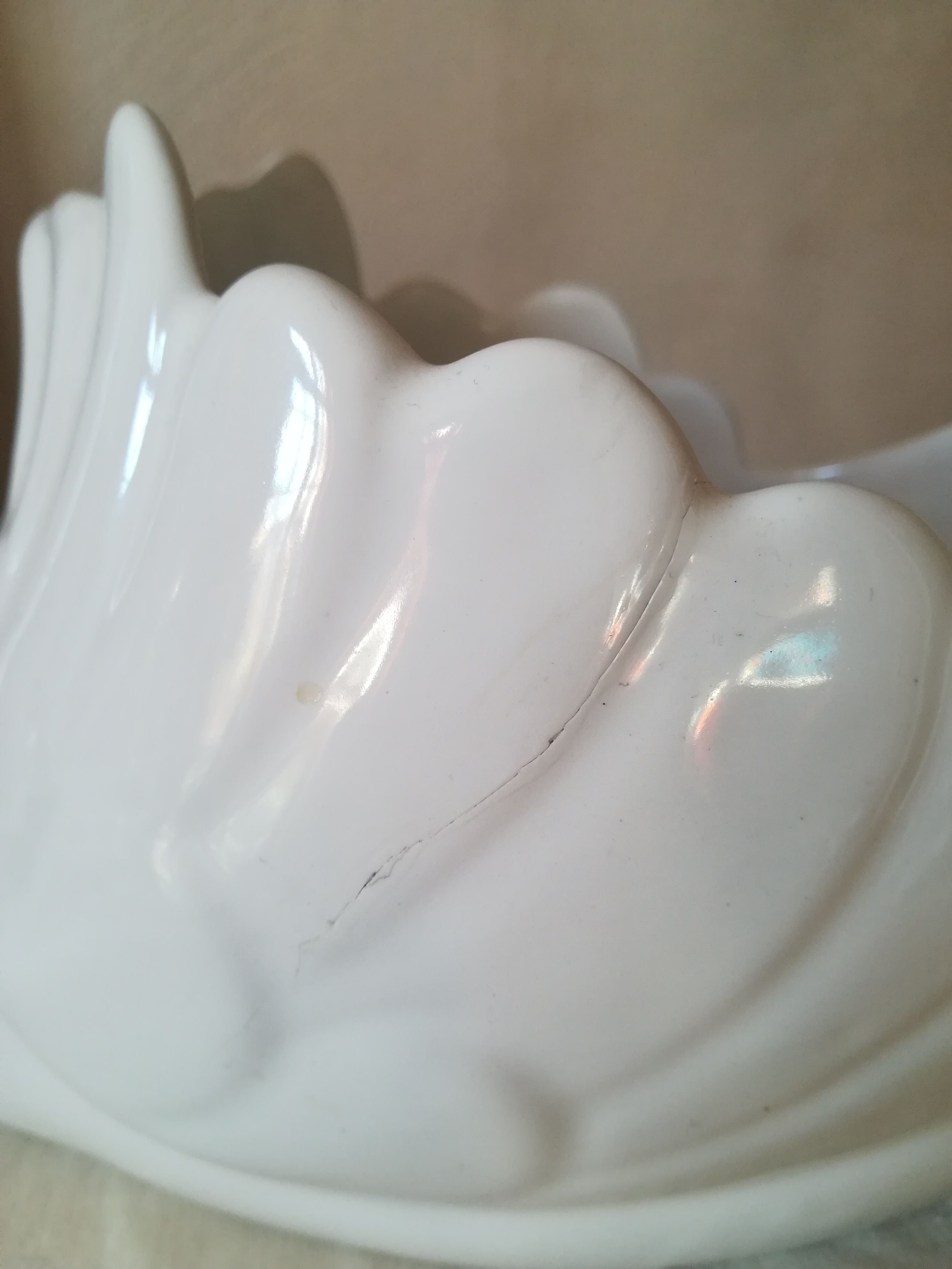 Empty swan pocket in earthenware