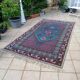 Tunisian carpet in turquoise wool and fuchsia 157x267cm