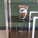 Metal and smoked glass console 1970