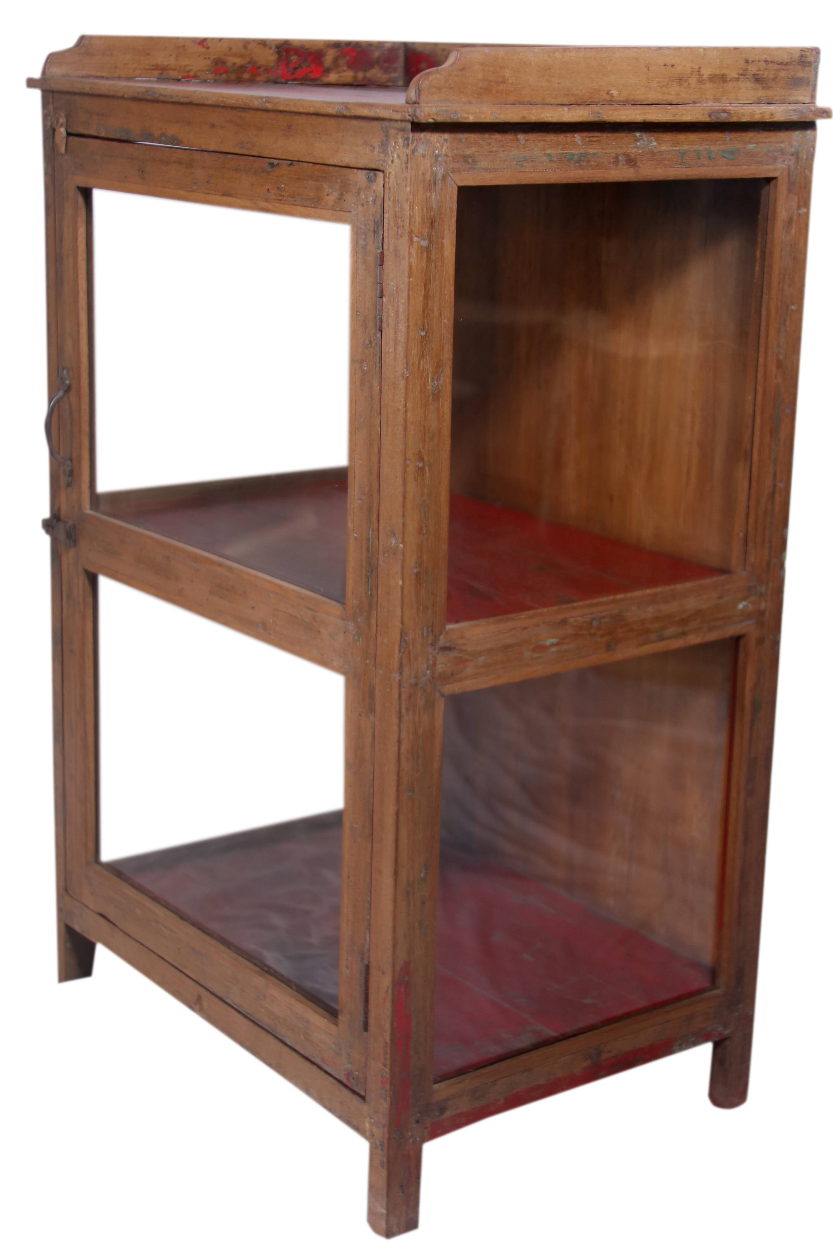 Teak display cabinet