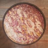 Tripod coffee table in mahogany and marble