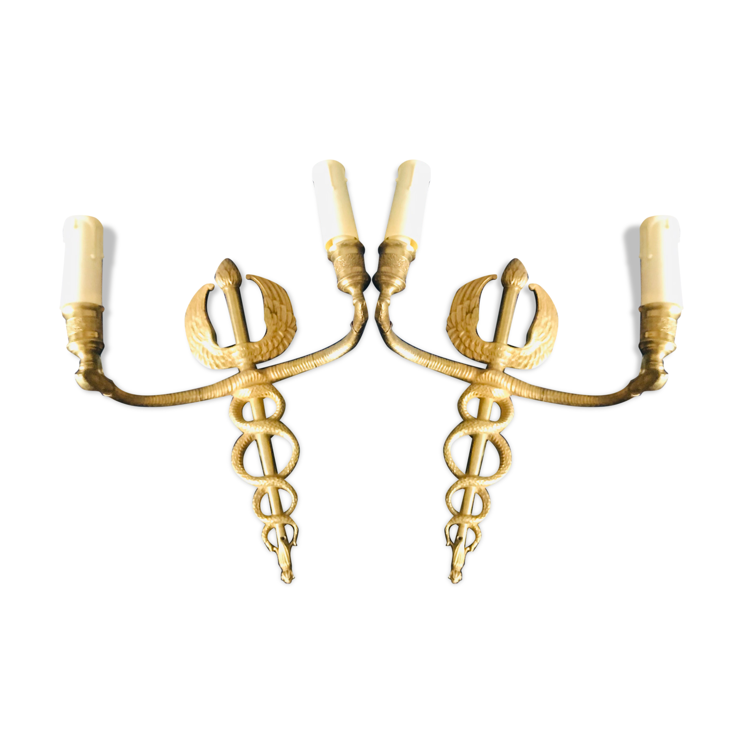 Paire d’appliques en bronze époque empire
