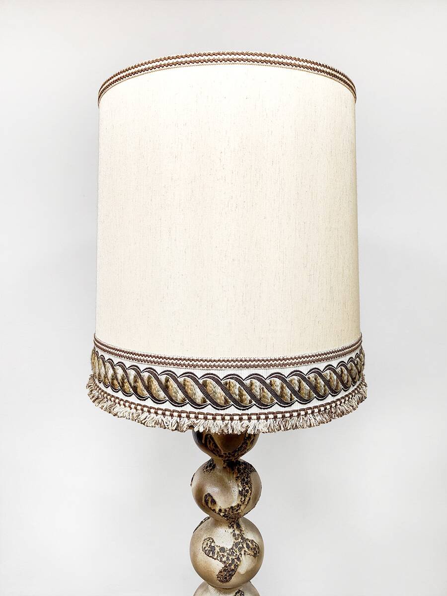 Vintage ceramic bubble floor lamp ''Earth tones''