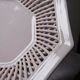 Pale pink woven octagonal porcelain bowl, circa 1950.