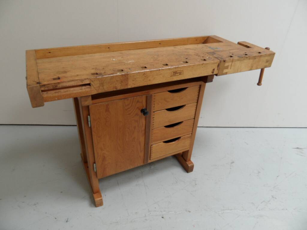 Vintage industrial workbench