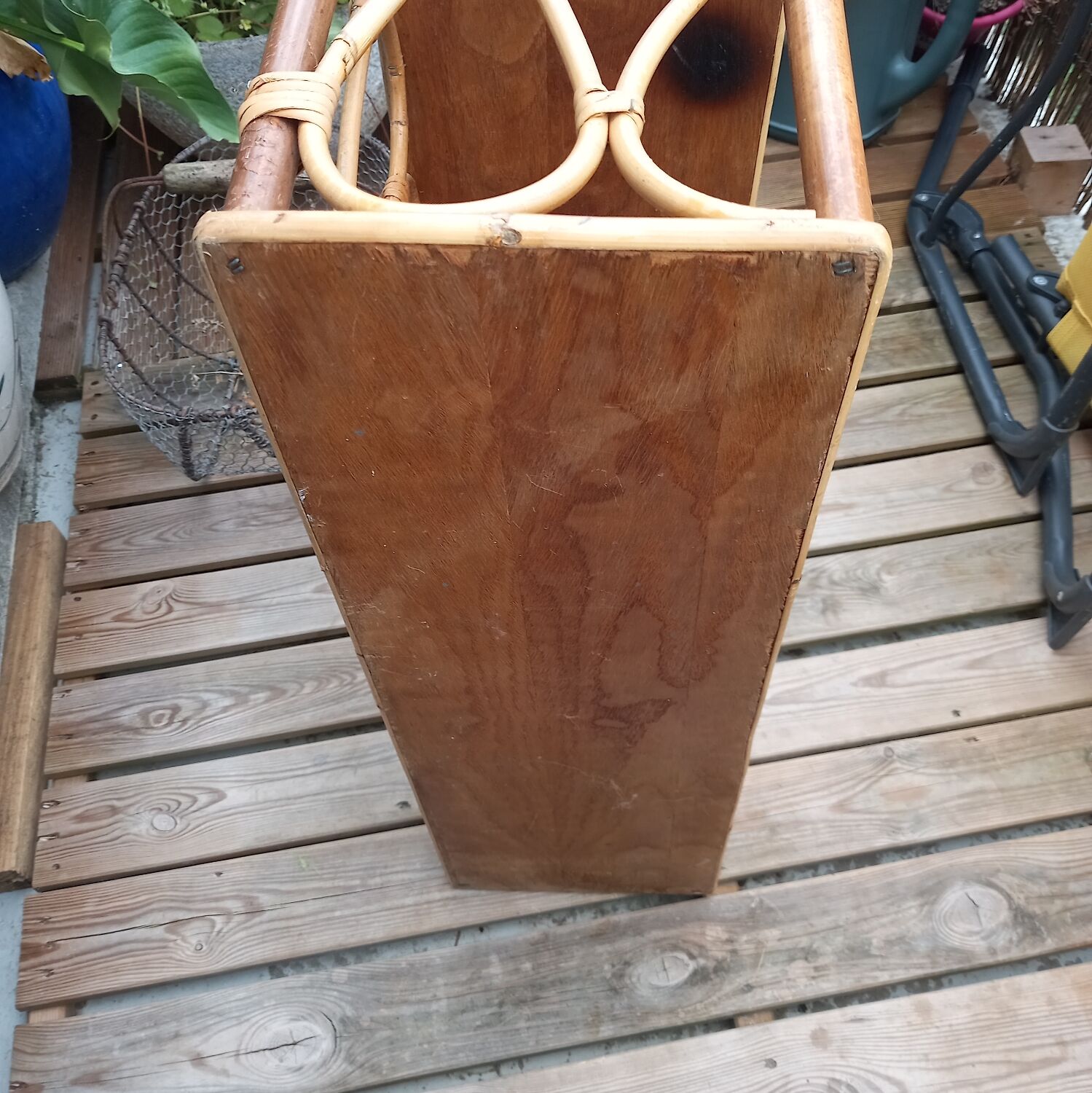Vintage rattan shelf