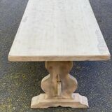 Renovated monastery dining table in ash, 180cm.