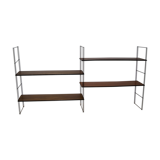 Modular metal and  wood shelves 70s